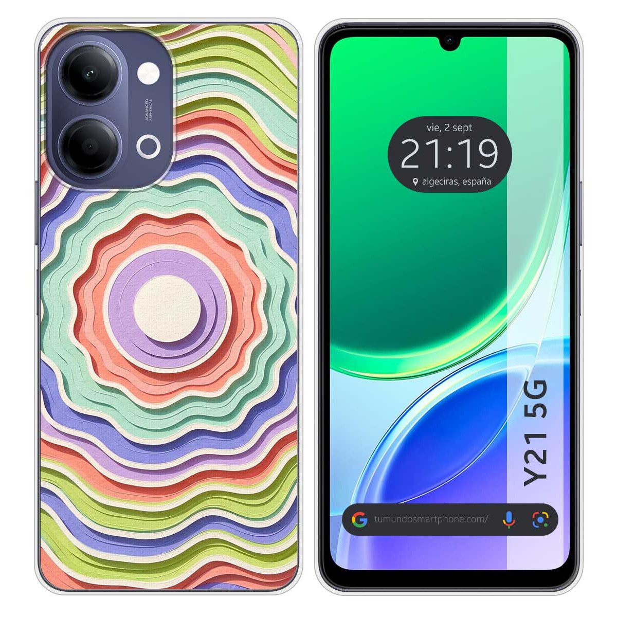 Funda Silicona para Vivo Y21 5G diseño Splash...