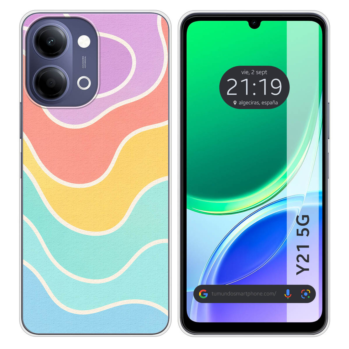 Funda Silicona para Vivo Y21 5G diseño Splash...