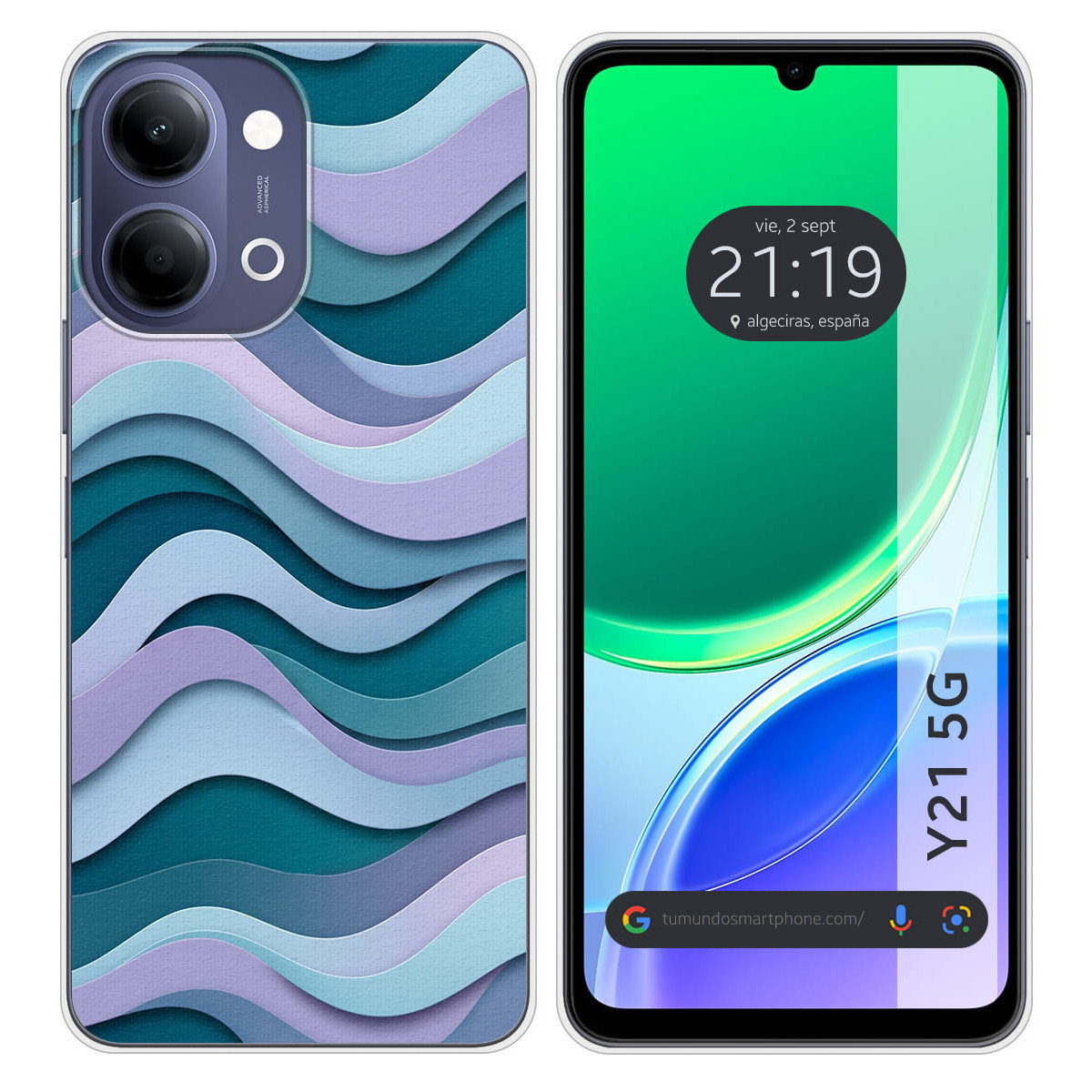 Funda Silicona para Vivo Y21 5G diseño Splash...