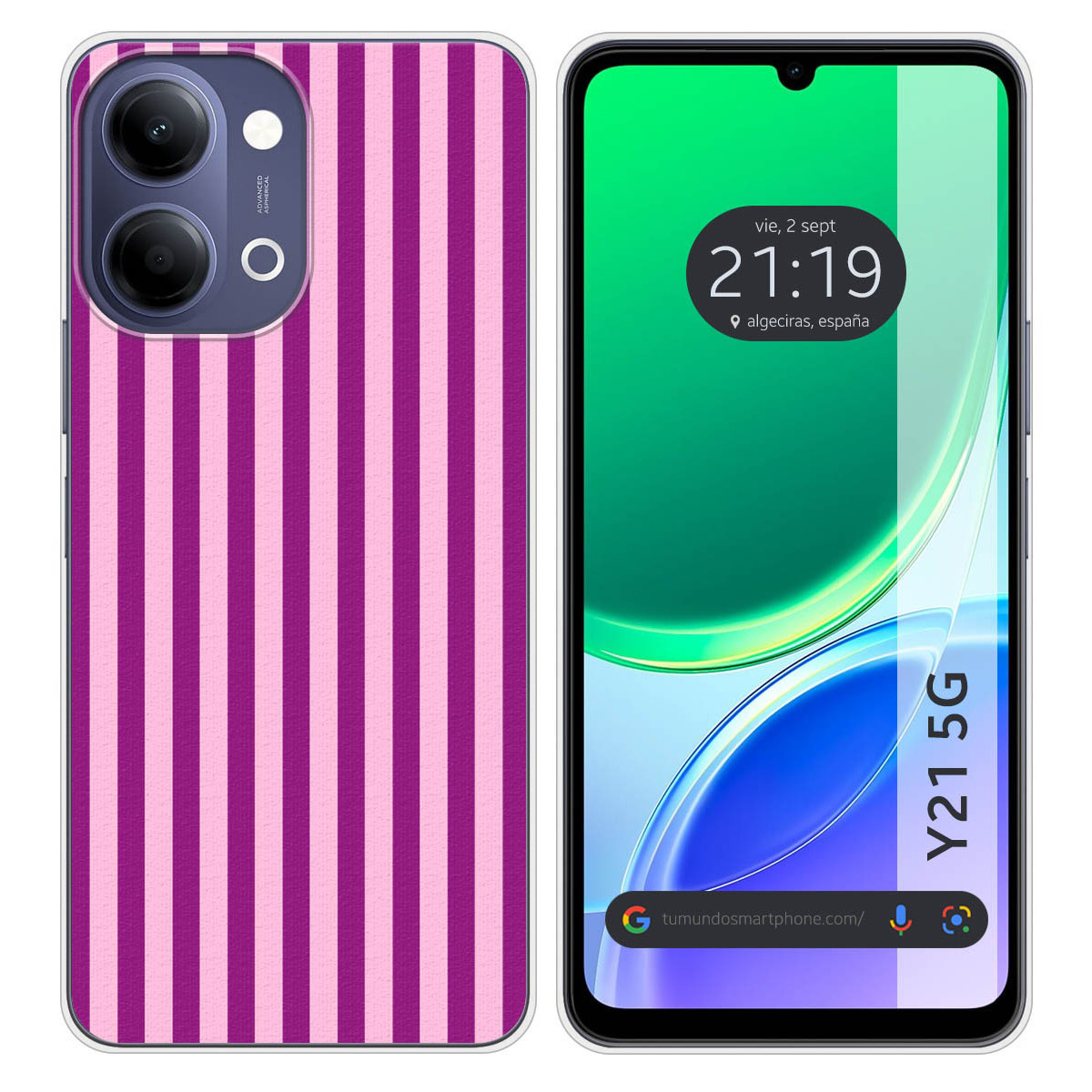 Funda Silicona para Vivo Y21 5G diseño Lines 01...