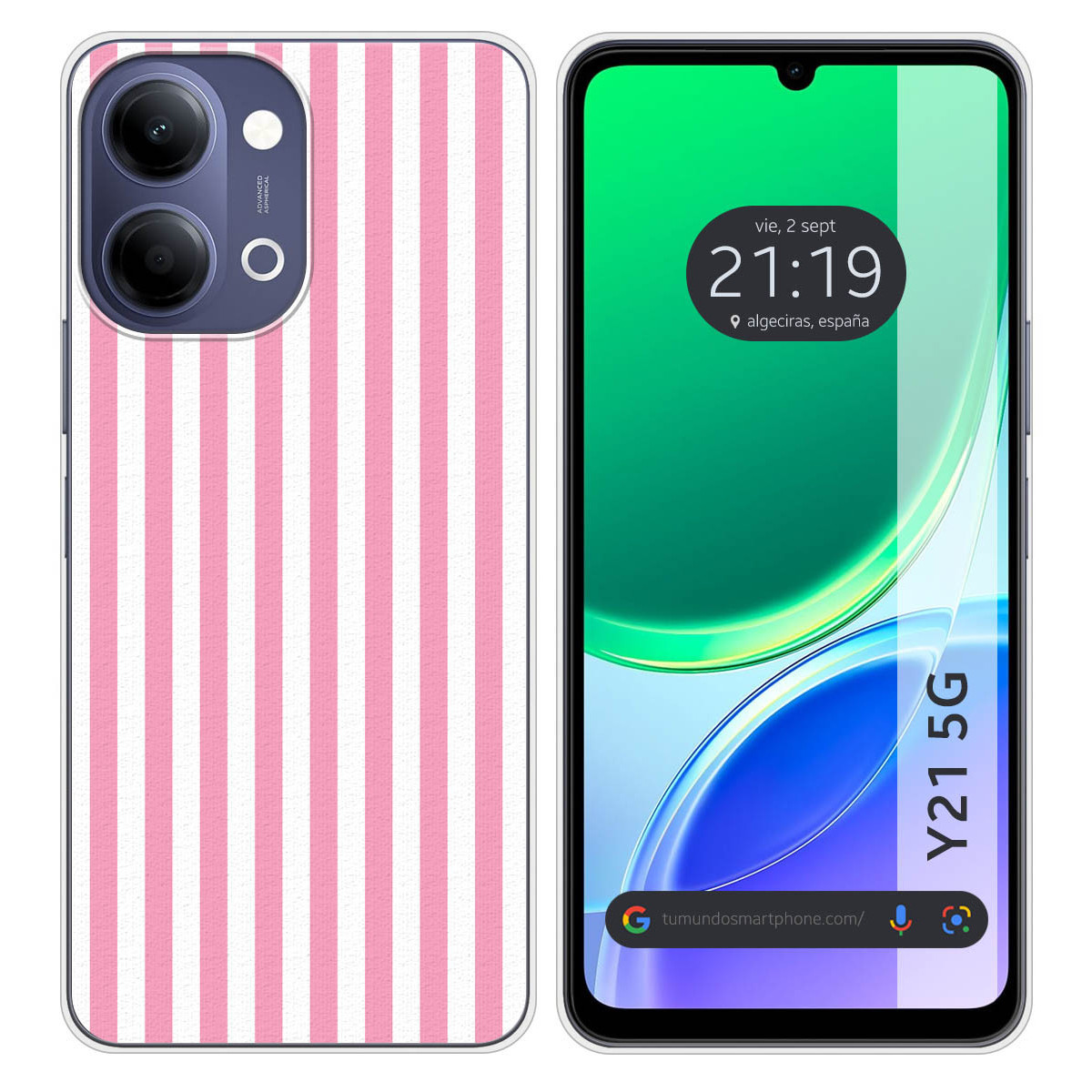Funda Silicona para Vivo Y21 5G diseño Lines 03...