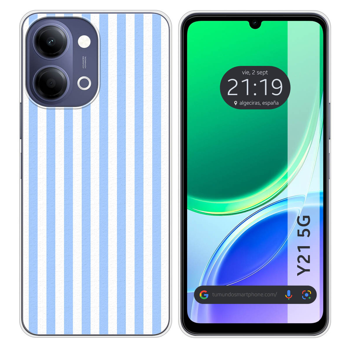 Funda Silicona para Vivo Y21 5G diseño Lines 04...