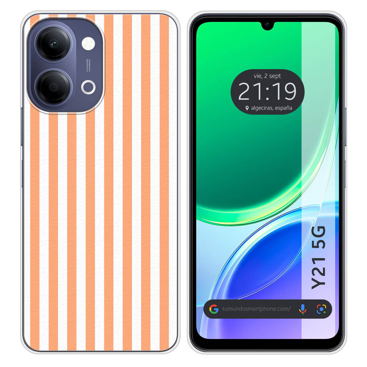 Funda Silicona para Vivo Y21 5G diseño Lines 05...