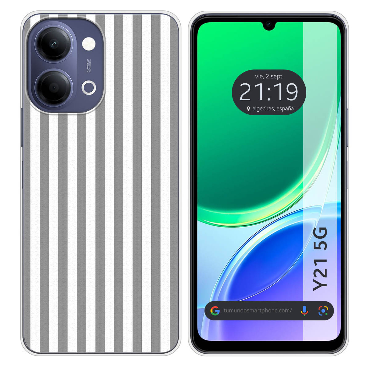 Funda Silicona para Vivo Y21 5G diseño Lines 06...