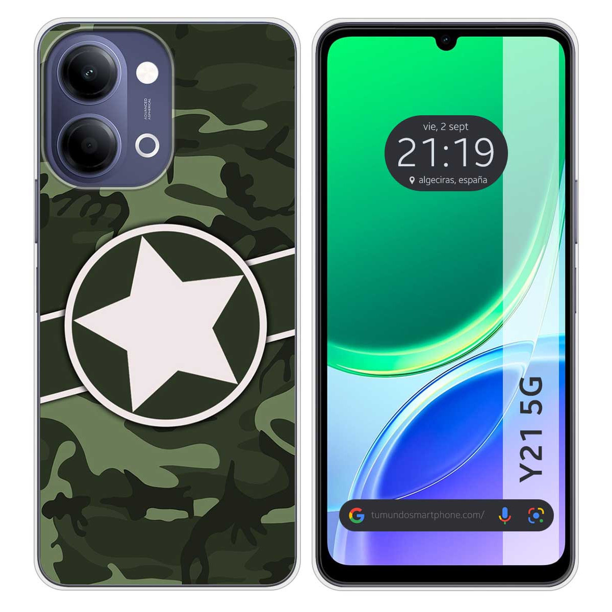 Funda Silicona para Vivo Y21 5G diseño...