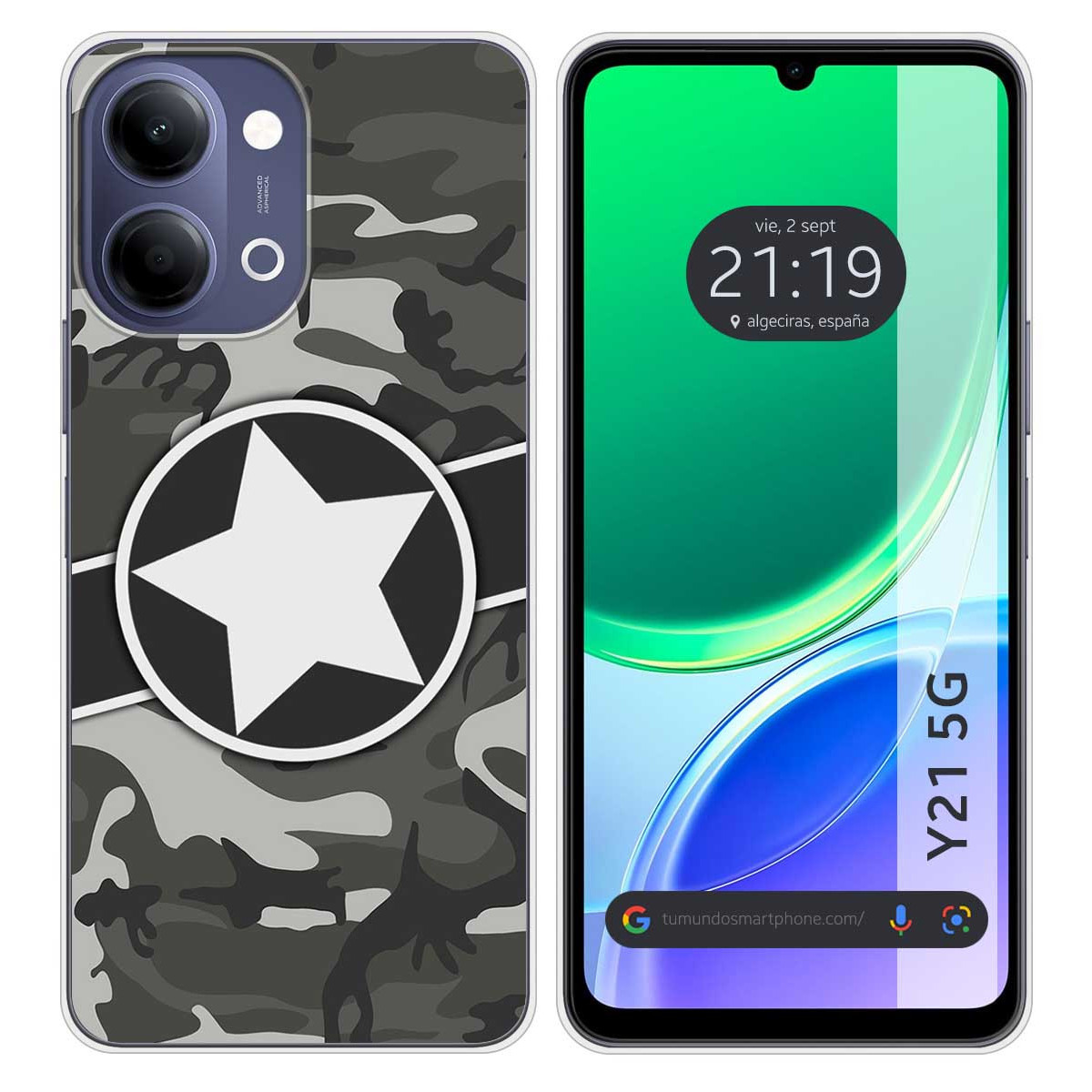 Funda Silicona para Vivo Y21 5G diseño...
