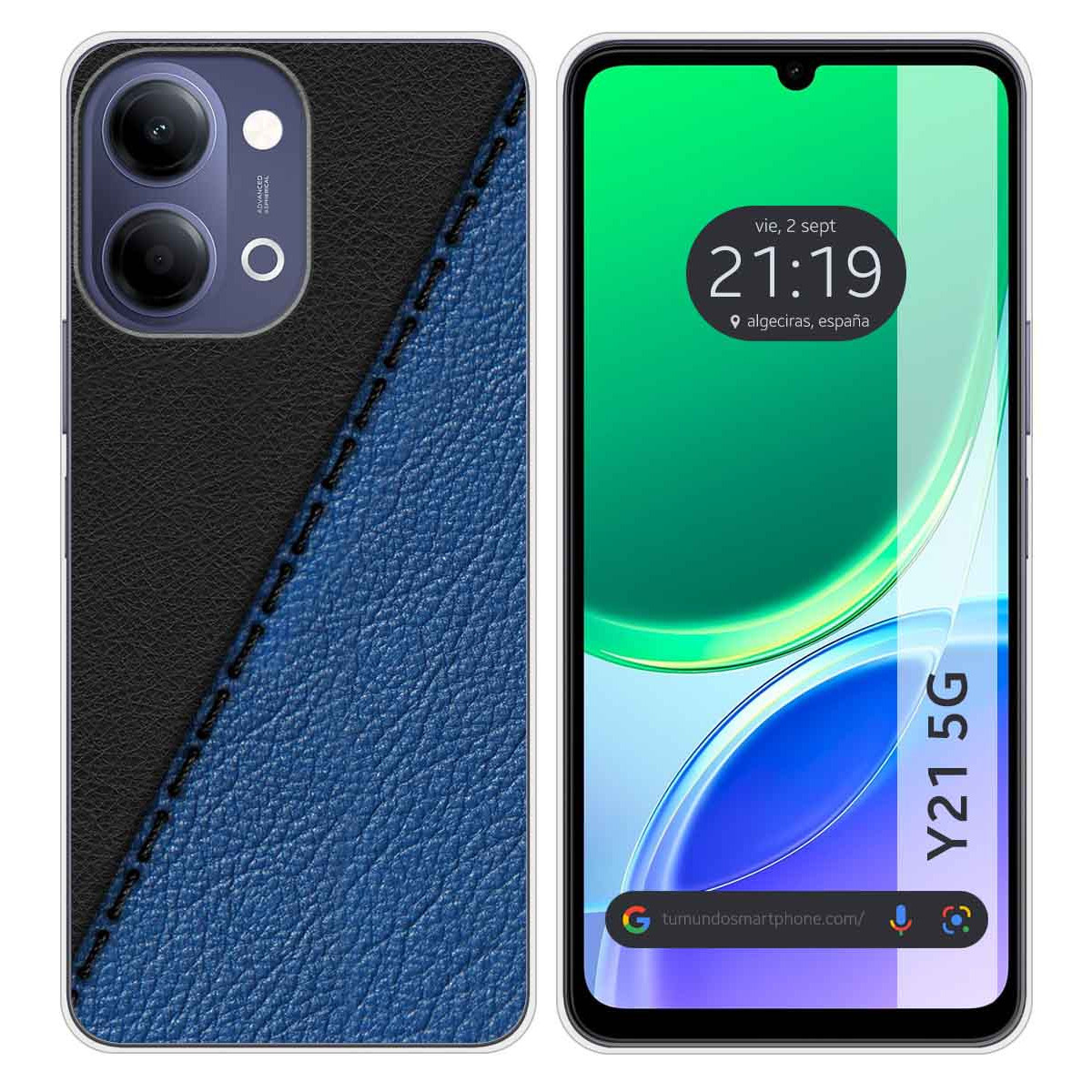 Funda Silicona para Vivo Y21 5G diseño Cuero 02...