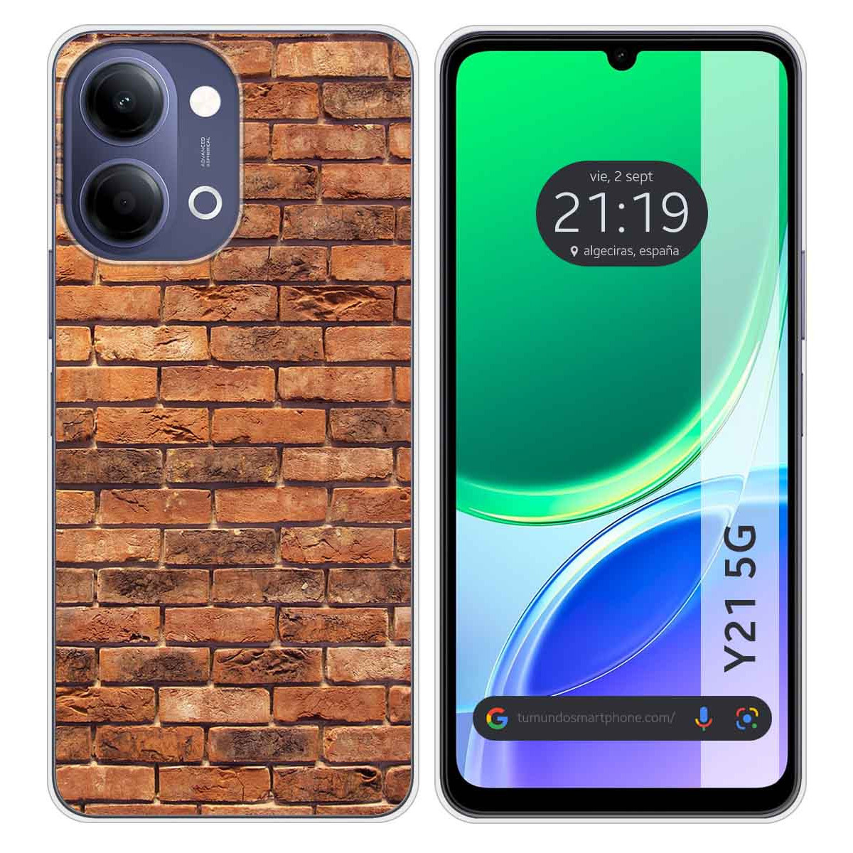 Funda Silicona para Vivo Y21 5G diseño Ladrillo...