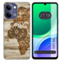 Funda Silicona para Vivo Y21 5G diseño Madera 07 Dibujos