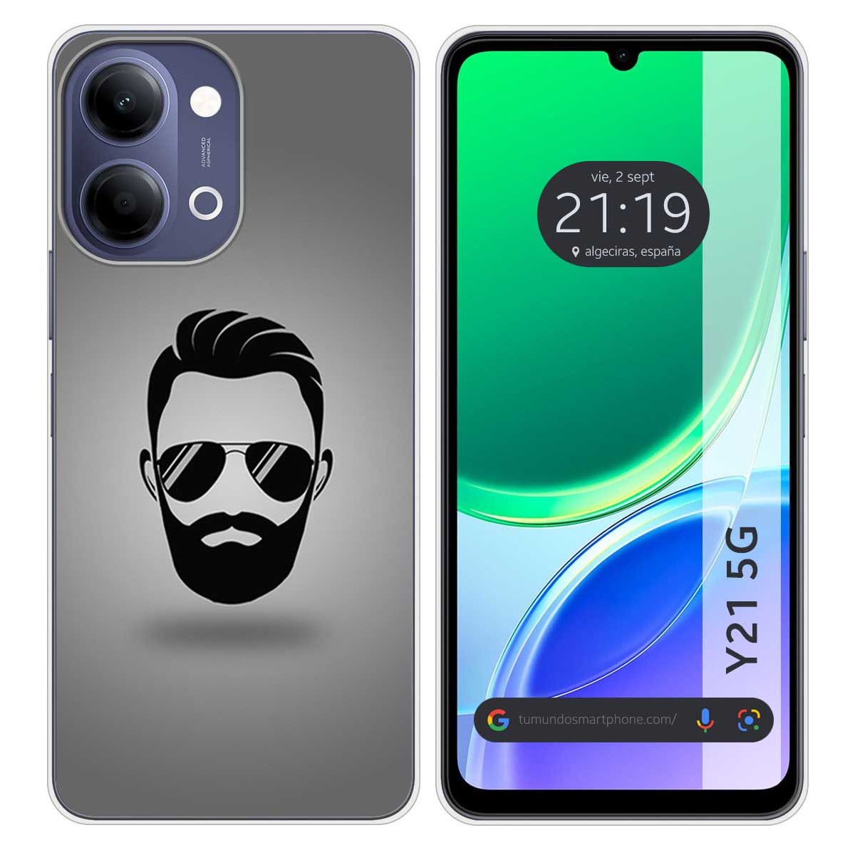 Funda Silicona para Vivo Y21 5G diseño Barba...