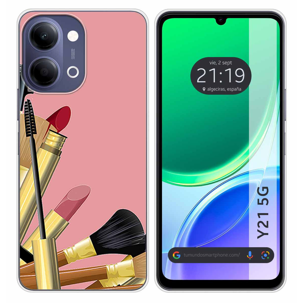 Funda Silicona para Vivo Y21 5G diseño Brochas...