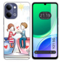 Funda Silicona para Vivo Y21 5G diseño Café Dibujos
