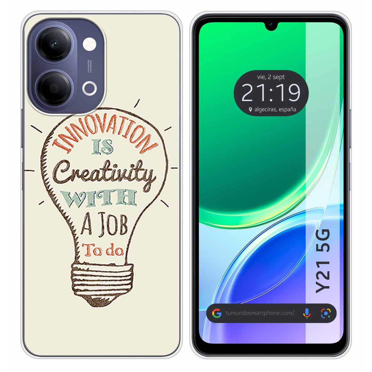 Funda Silicona para Vivo Y21 5G diseño...