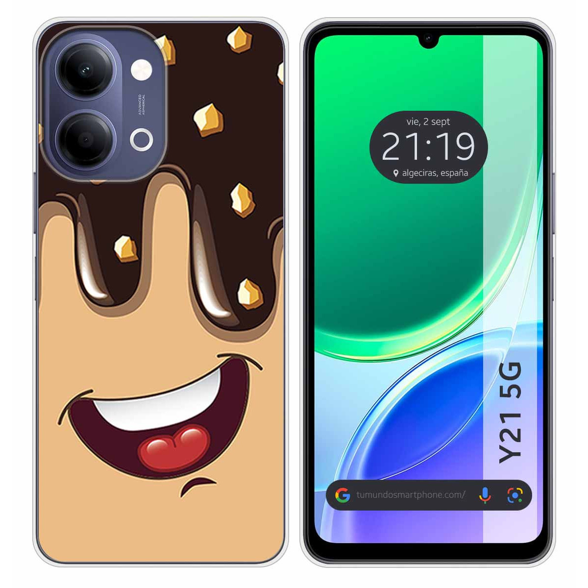 Funda Silicona para Vivo Y21 5G diseño Helado...