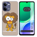 Funda Silicona para Vivo Y21 5G diseño Leon Dibujos