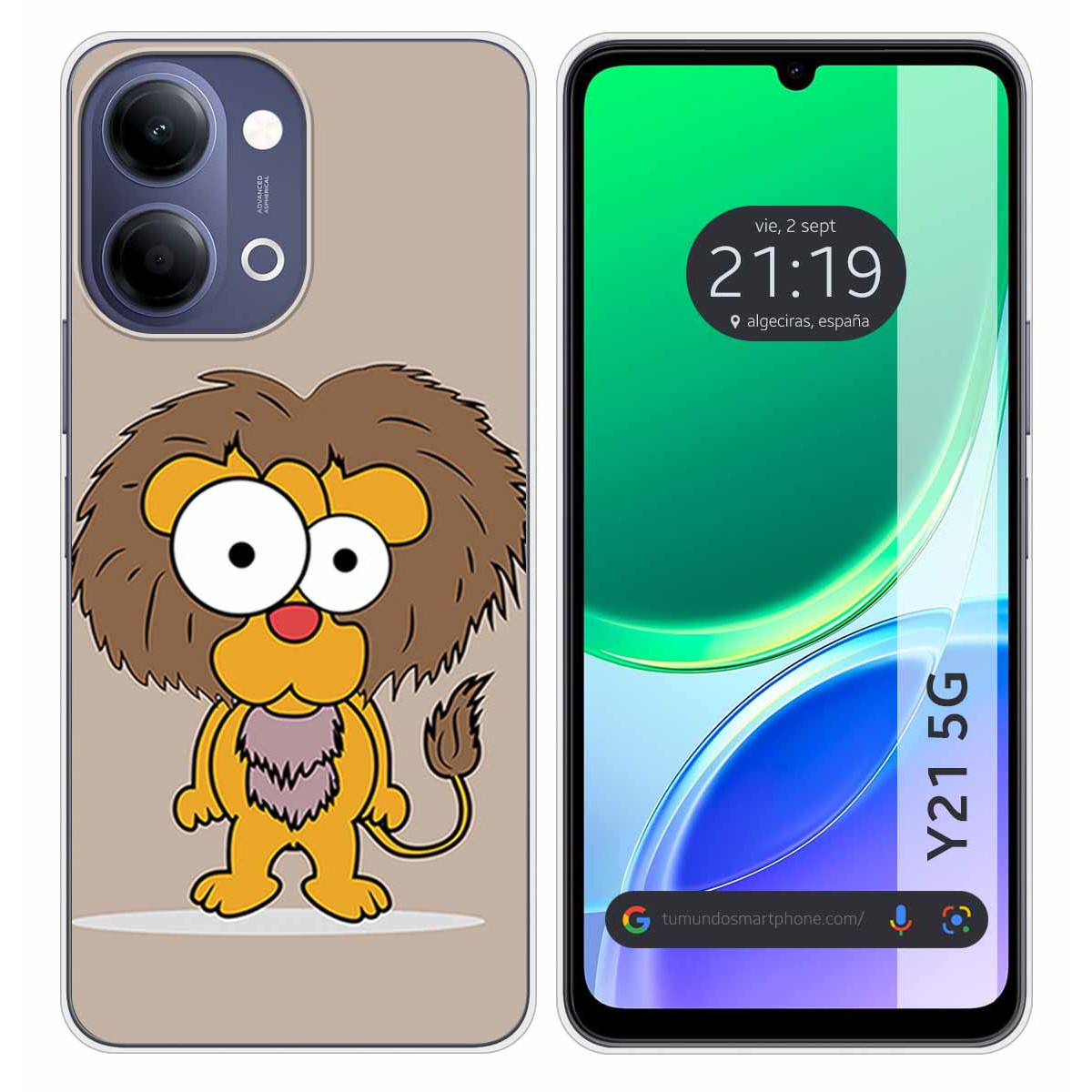 Funda Silicona para Vivo Y21 5G diseño Leon...