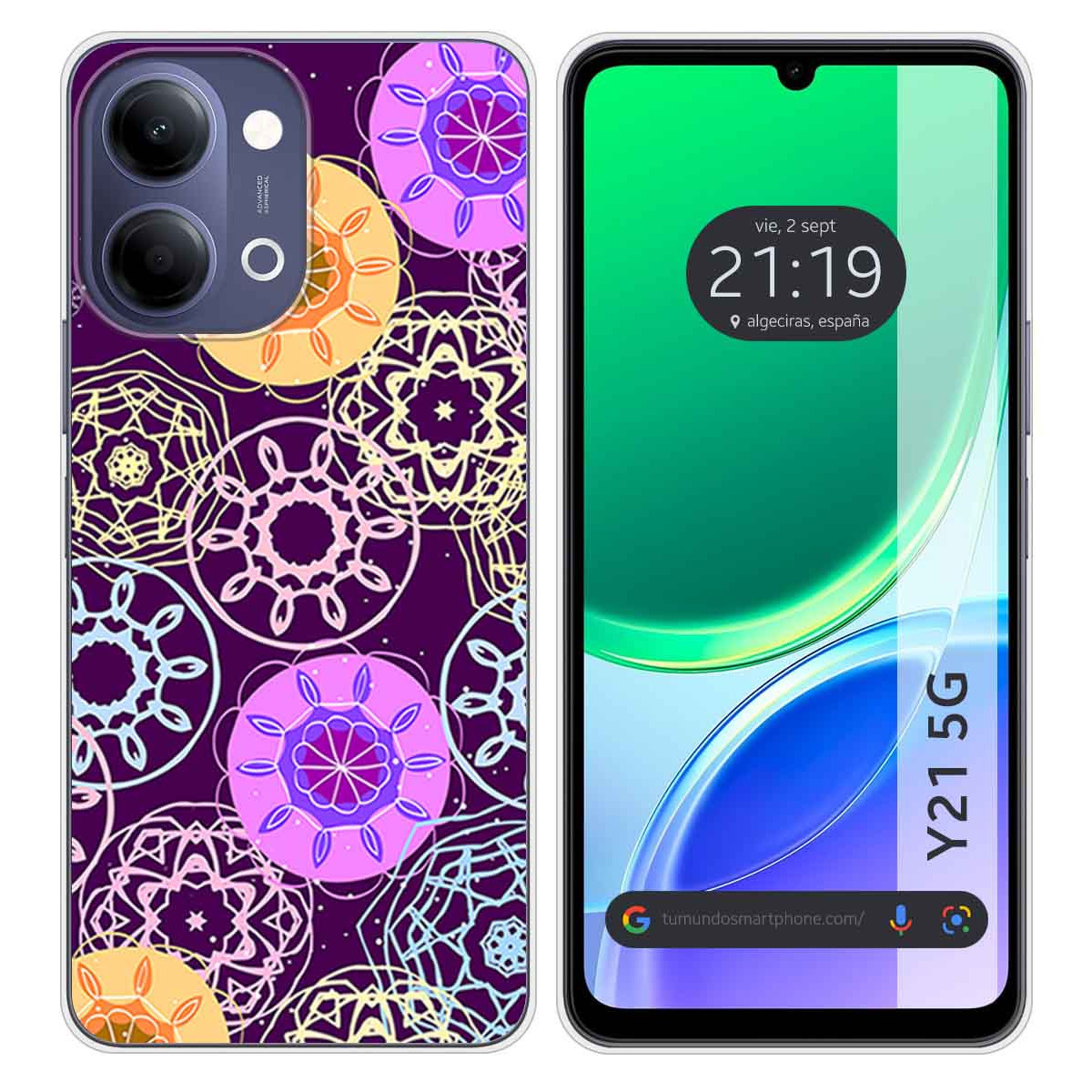 Funda Silicona para Vivo Y21 5G diseño Radial...