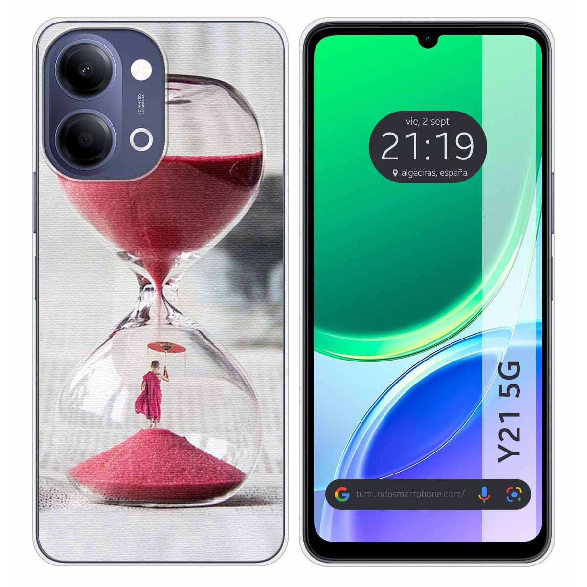 Funda Silicona para Vivo Y21 5G diseño Reloj...