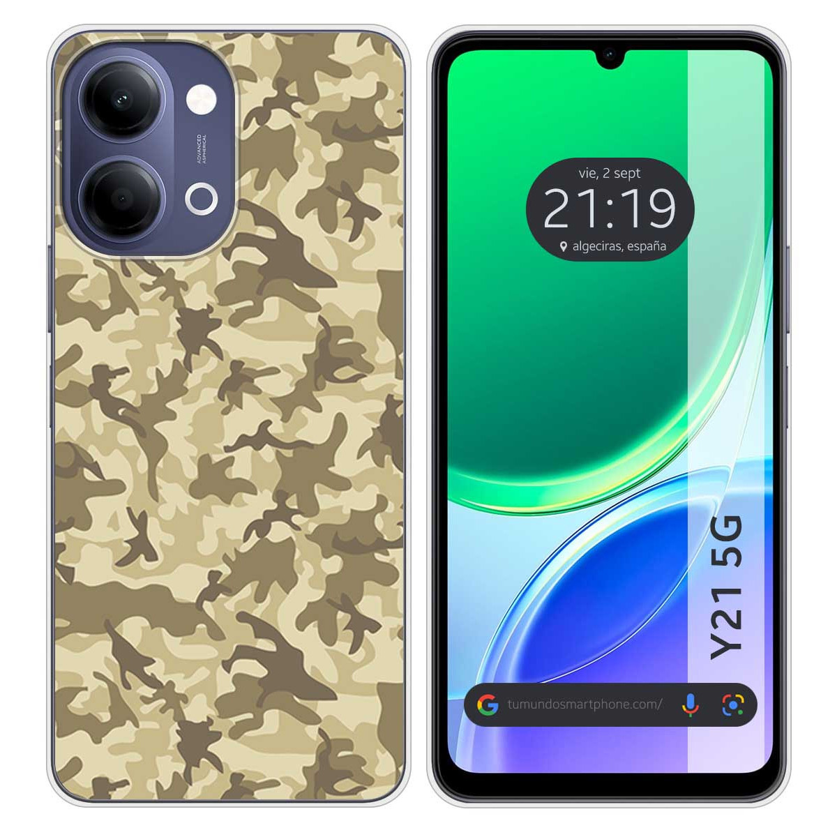 Funda Silicona para Vivo Y21 5G diseño Sand...