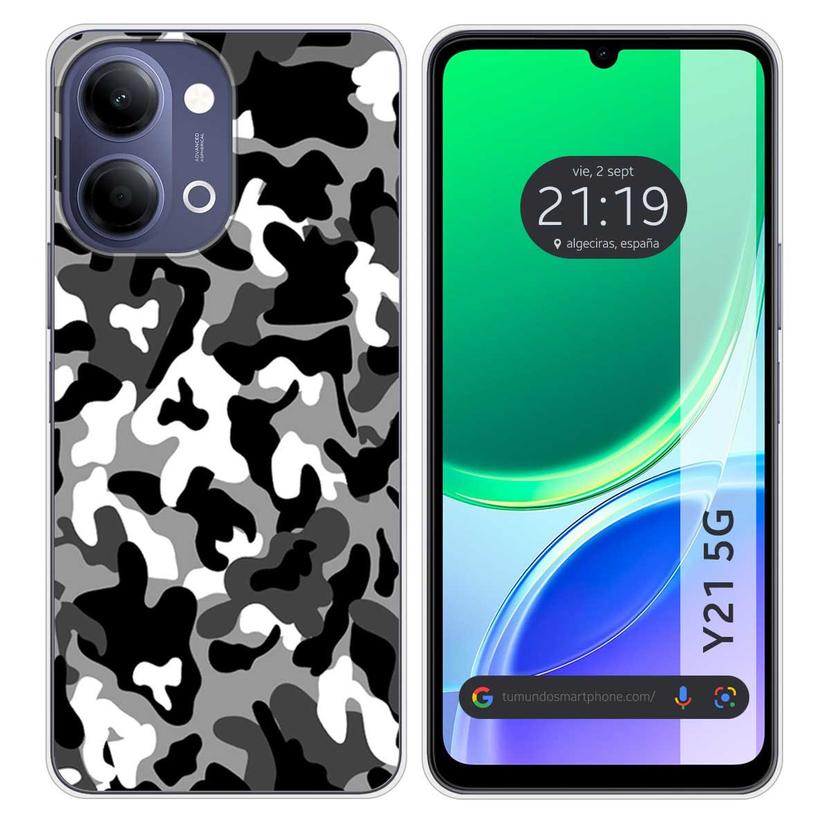 Funda Silicona para Vivo Y21 5G diseño Snow...