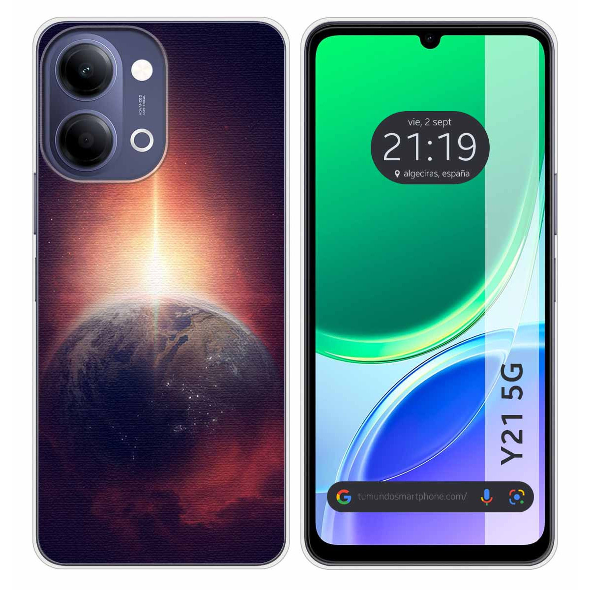 Funda Silicona para Vivo Y21 5G diseño Tierra...