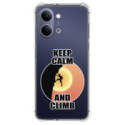 Funda Silicona Antigolpes para Vivo Y21 5G diseño Hombre Escalada Dibujos