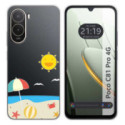 Funda Silicona Transparente para Xiaomi Poco C81 Pro 4G diseño Playa Dibujos