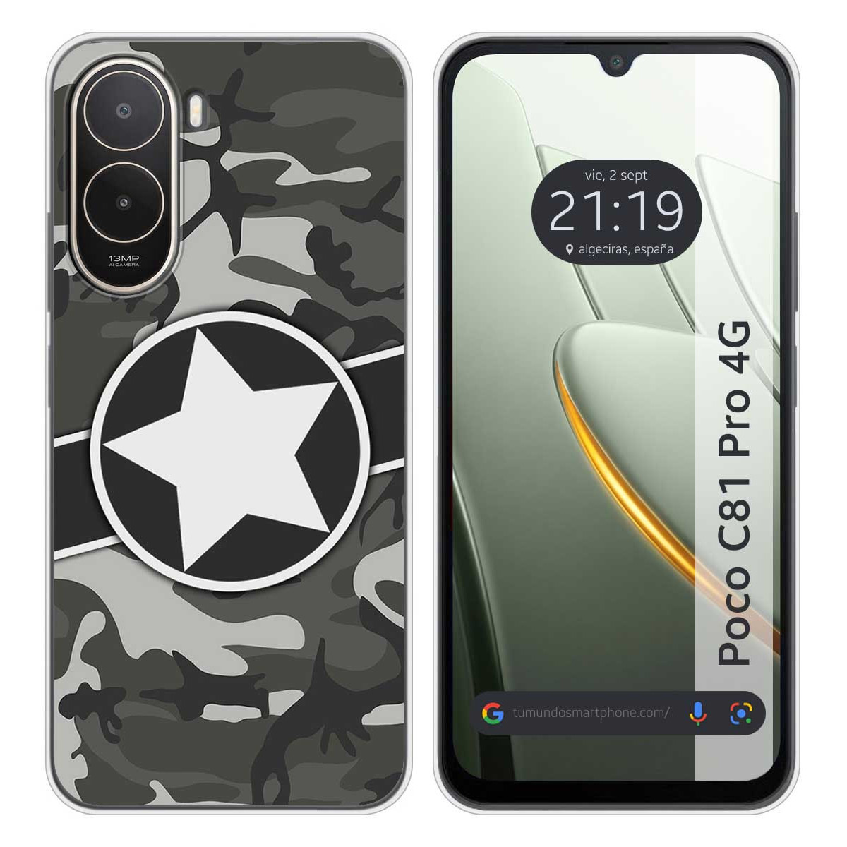 Funda Silicona para Xiaomi Poco C81 Pro 4G...