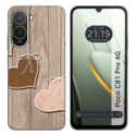 Funda Silicona para Xiaomi Poco C81 Pro 4G diseño Corazones Madera Dibujos
