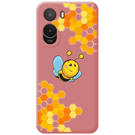 Funda Silicona Líquida Rosa para Xiaomi Poco C81 Pro 4G diseño Abeja Dibujos
