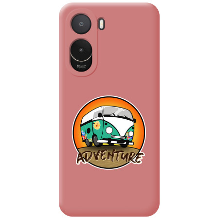 Funda Silicona Líquida Rosa para Xiaomi Poco C81 Pro 4G diseño Adventure Dibujos