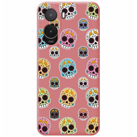 Funda Silicona Líquida Rosa para Xiaomi Poco C81 Pro 4G diseño Catrina Dibujos