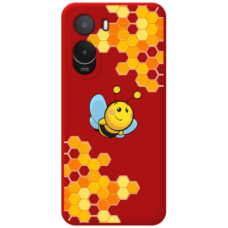 Funda Silicona Líquida Roja para Xiaomi Poco C81 Pro 4G diseño Abeja Dibujos