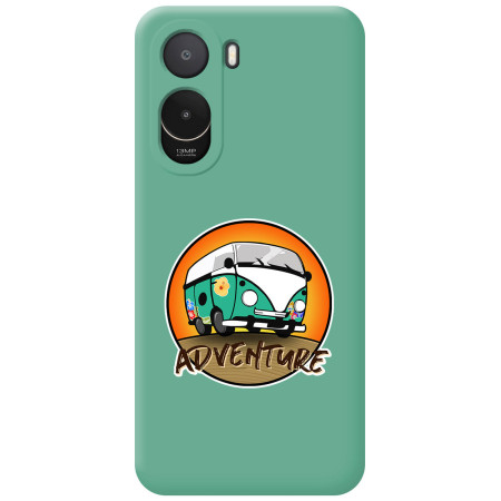 Funda Silicona Líquida Verde para Xiaomi Poco C81 Pro 4G diseño Adventure Dibujos