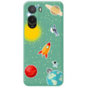 Funda Silicona Líquida Verde para Xiaomi Poco C81 Pro 4G diseño Espacio Dibujos