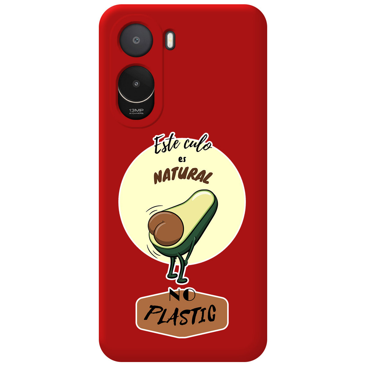 Funda Silicona Líquida Roja para Xiaomi Poco C81 Pro 4G diseño Culo Natural Dibujos