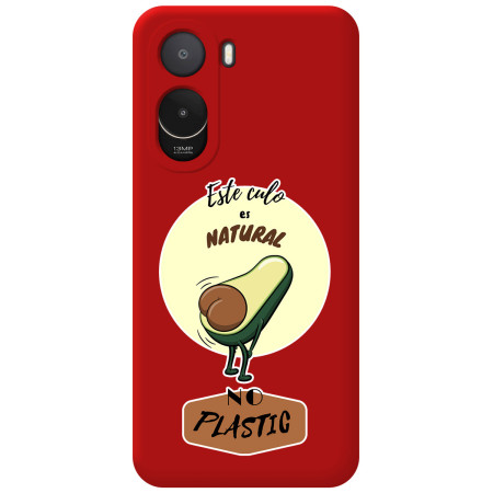 Funda Silicona Líquida Roja para Xiaomi Poco C81 Pro 4G diseño Culo Natural Dibujos