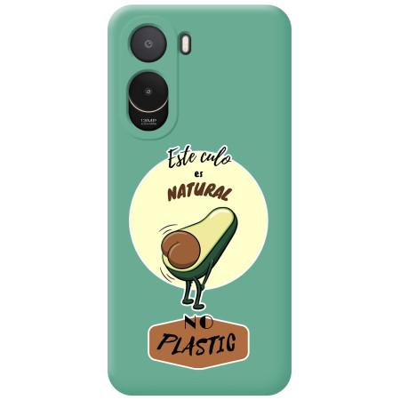 Funda Silicona Líquida Verde para Xiaomi Poco C81 Pro 4G diseño Culo Natural Dibujos