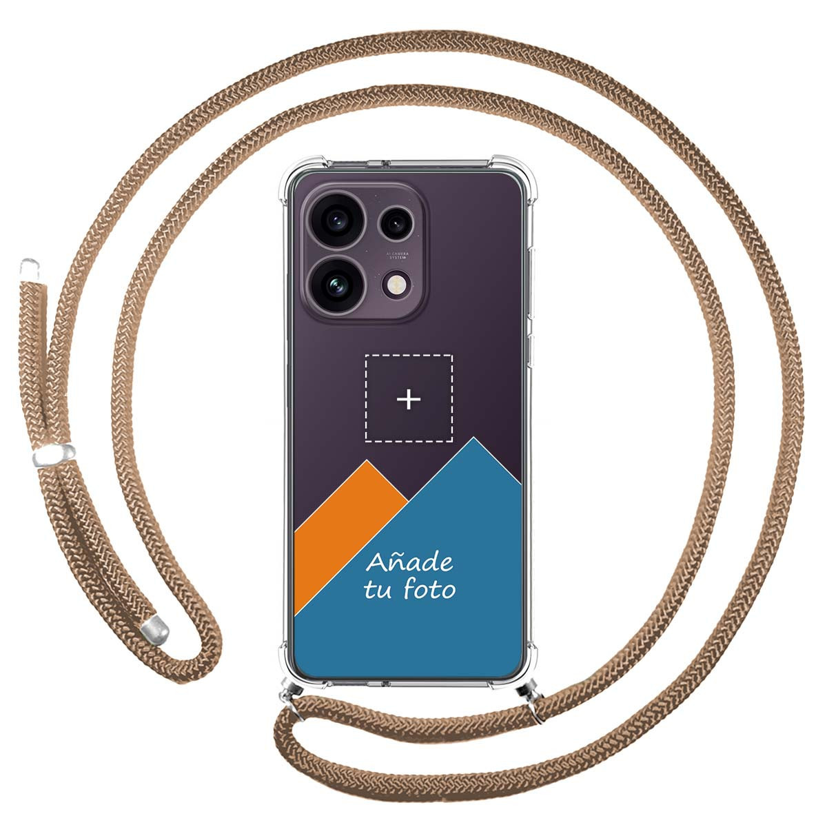 Personaliza tu Funda Colgante Transparente para Oppo Reno 16 F / 16F 5G con Cordon Camel Dibujo Personalizada