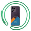Personaliza tu Funda Colgante Transparente para Oppo Reno 16 FS / 16FS 5G con Cordon Verde Agua Dibujo Personalizada
