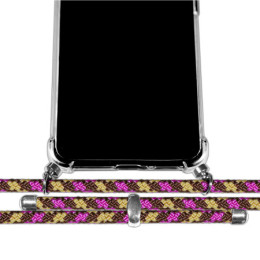 Personaliza tu Funda Colgante Transparente para Samsung Galaxy A27 5G con Cordon Rosa / Dorado Dibujo Personalizada 2