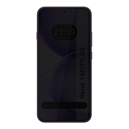 Protector Cristal Templado Completo 5D Antiespías para Oppo Reno 16 FS / 16FS 5G Vidrio
