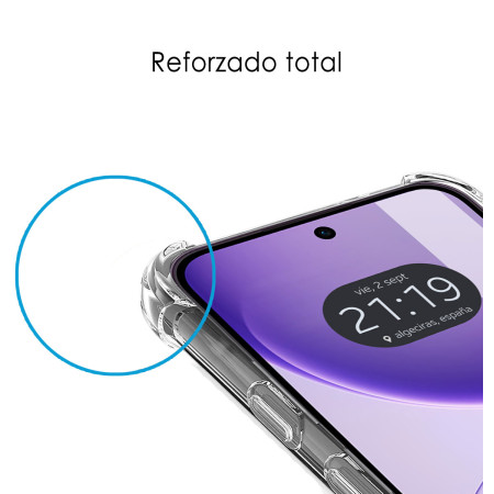 Funda Silicona Antigolpes Transparente para Oppo Reno 16 F / 16F 5G