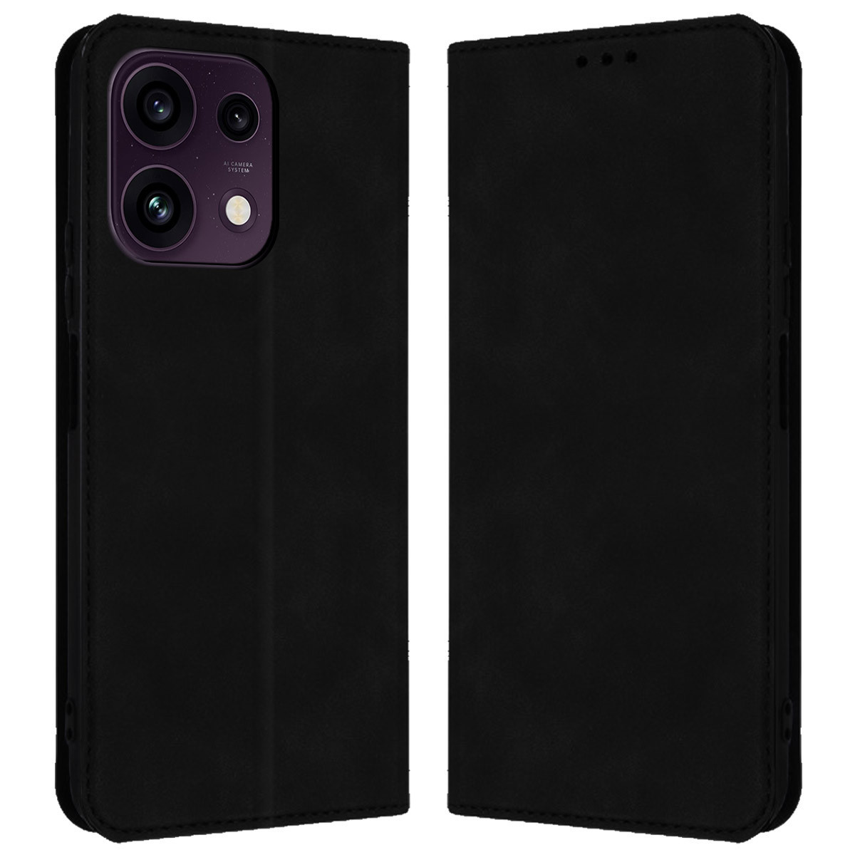 Funda Libro de Polipiel con tarjetero para Oppo Reno 16 F / 16F 5G color Negra