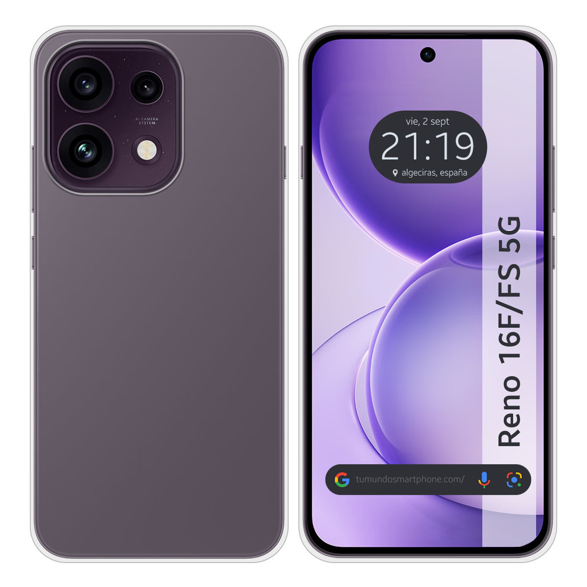 Funda Silicona Gel TPU Transparente para Oppo Reno 16 FS / 16FS 5G