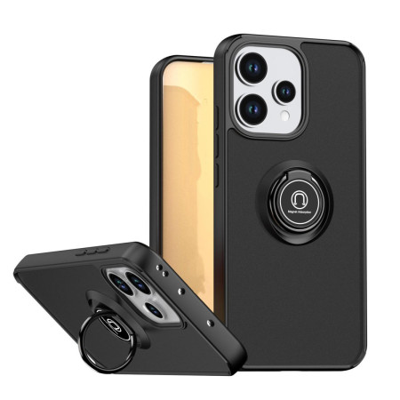 Funda Mate con Borde Negro y Anillo Giratorio 360 para Oppo Reno 16 FS / 16FS 5G
