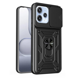 Funda Tough Armor con Anillo Giratorio Negra para Oppo Reno 16 FS / 16FS 5G