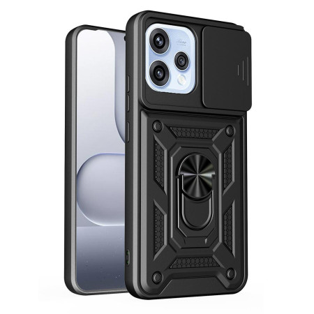 Funda Tough Armor con Anillo Giratorio Negra para Oppo Reno 16 FS / 16FS 5G