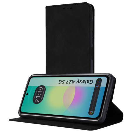 Funda Libro de Polipiel con tarjetero para Samsung Galaxy A27 5G color Negra
