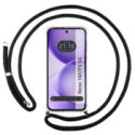 Funda Colgante Transparente para Oppo Reno 16 F / 16F 5G con Cordon Negro